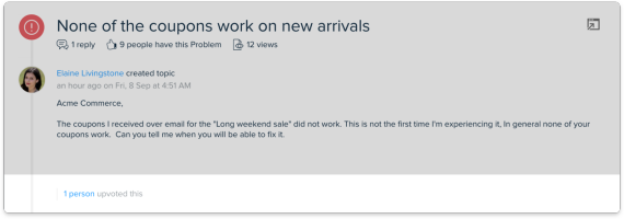 Track customer requests