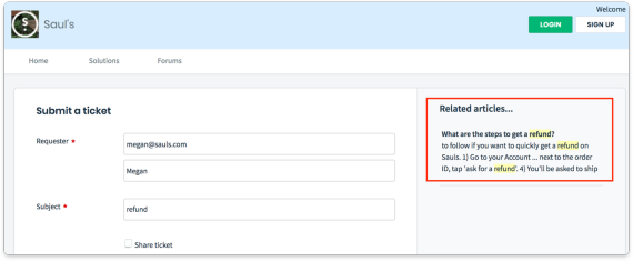 Auto-suggest solutions