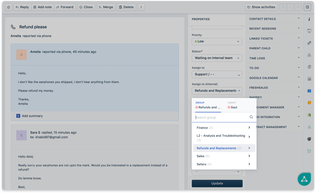 Team Collaboration - Freshdesk | Freshworks