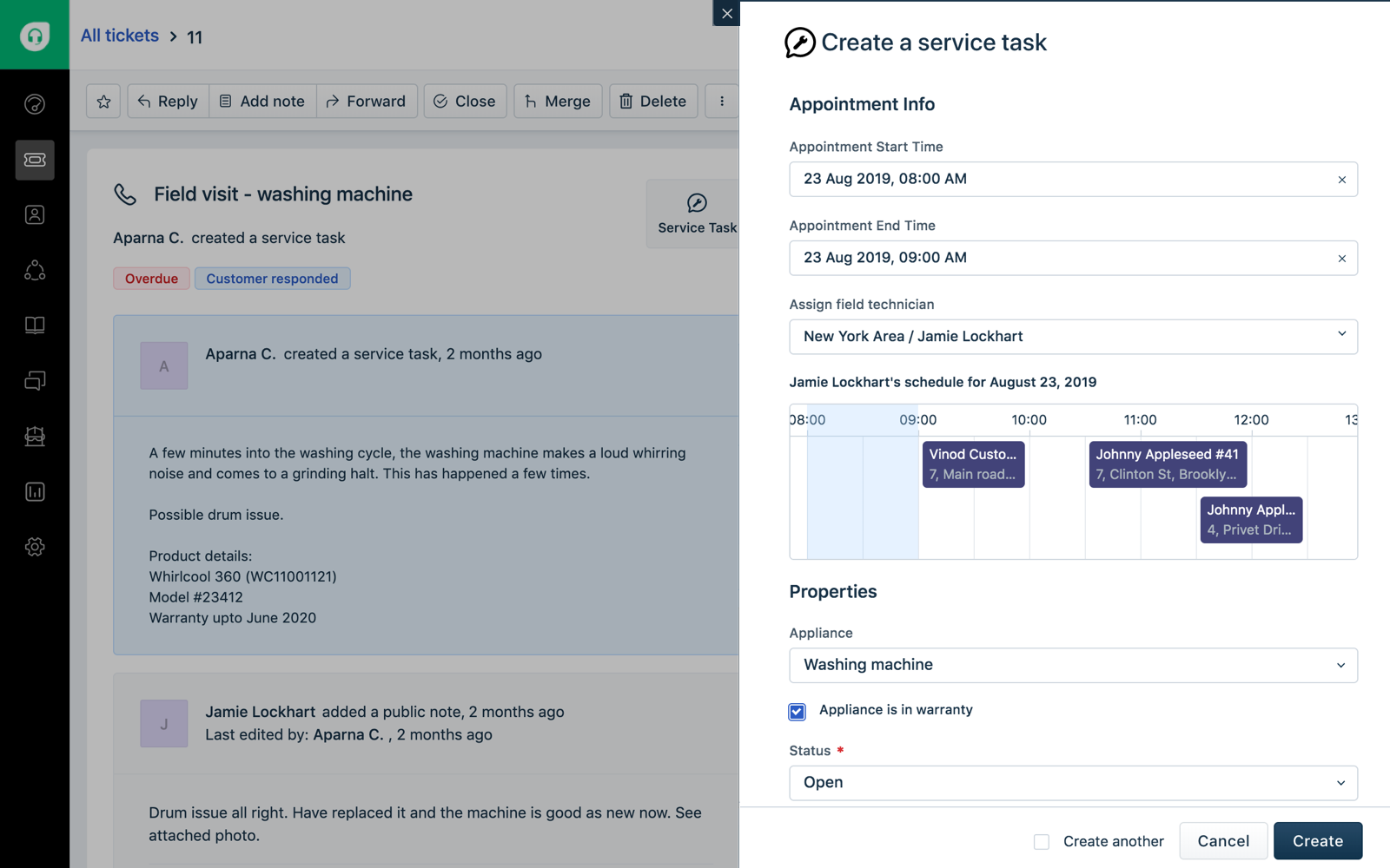 Através do sistema HVAC pode registrar e administrar todos os aspectos das solicitações de serviço e as informações dos clientes.