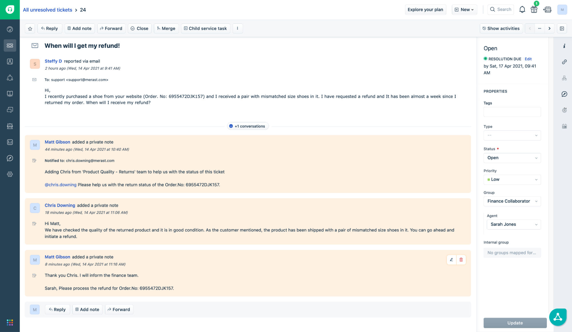 bring in the right expert to solve issues faster