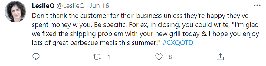 Customer service writing tip