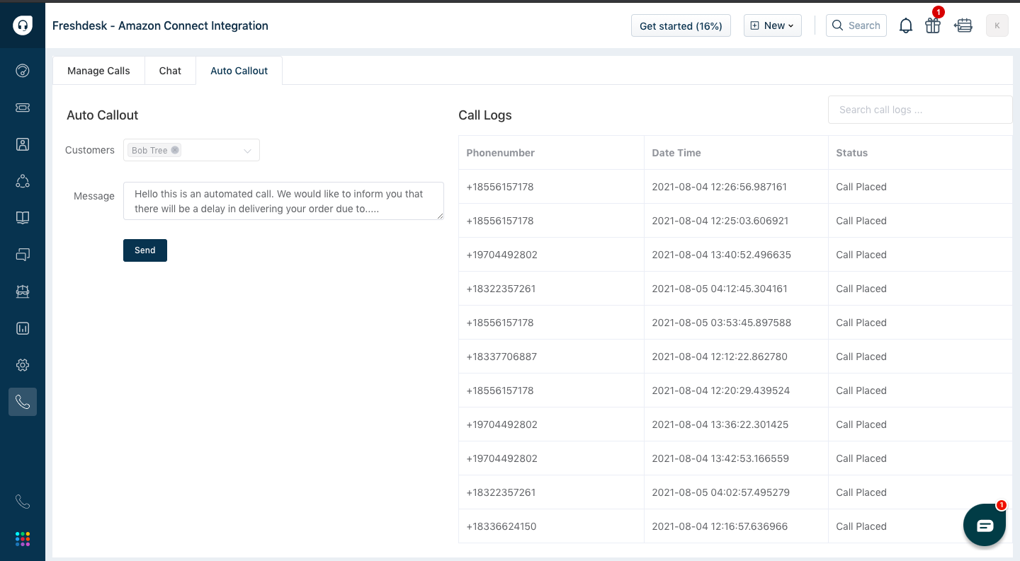 Freshdesk Amazon Connect Integration