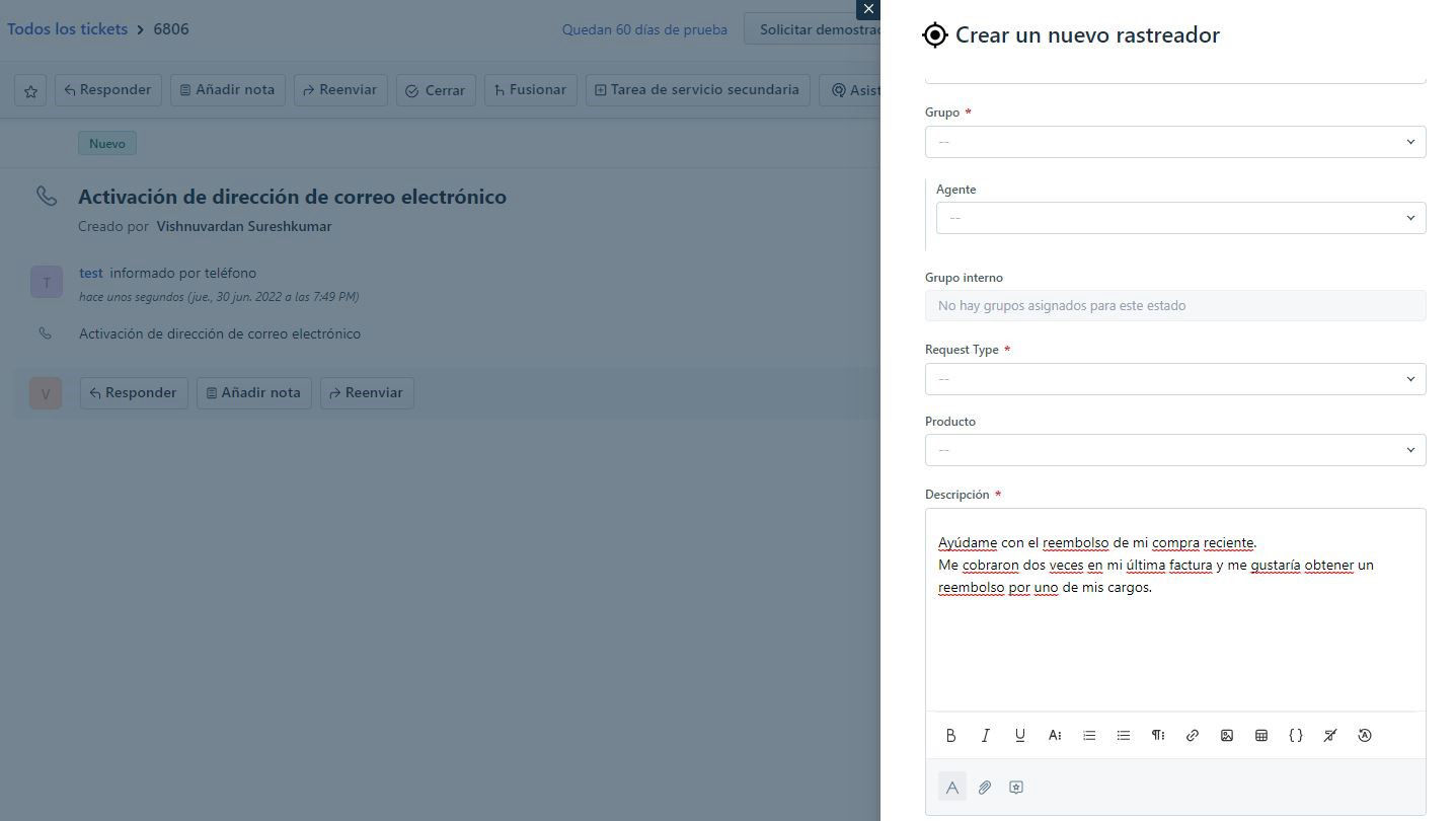customer service ticketing system